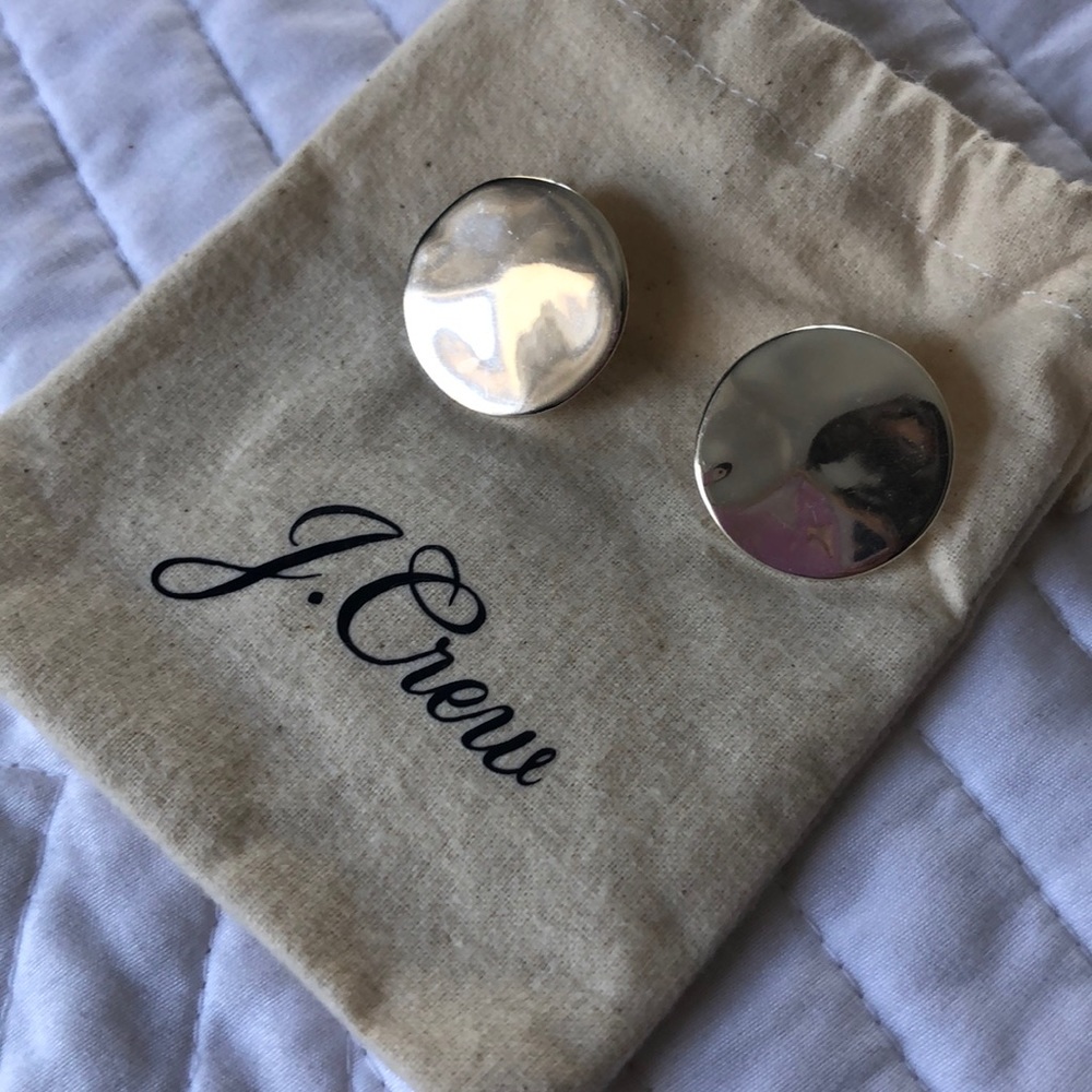 J. Crew Hammered Disc Earrings